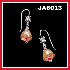 Brighton HOLIDAY CRISTMAS BELLE Bell Crystal French Wire Earrings JA6013 $48 NWT
