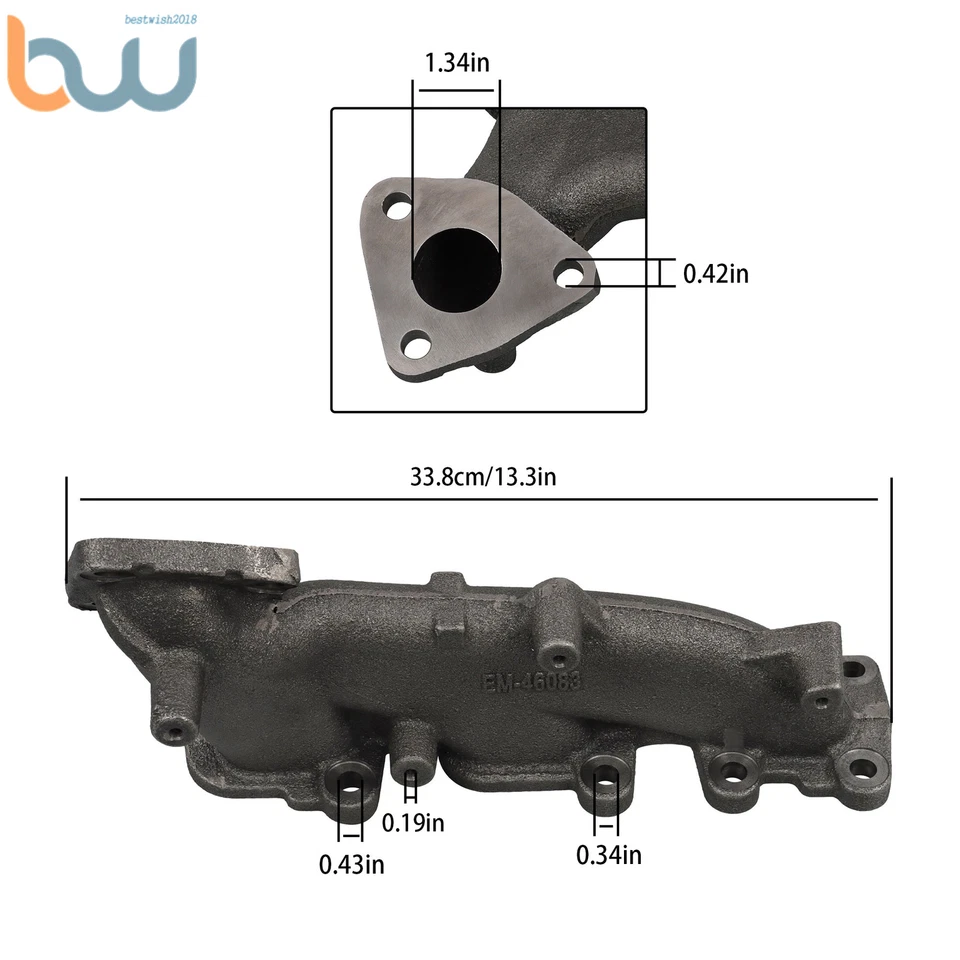 For Lincoln MKS MKT 3.5L 2010-2019 Right Side Exhaust Manifold w/ Gasket 674-686 - Image 3 of 4