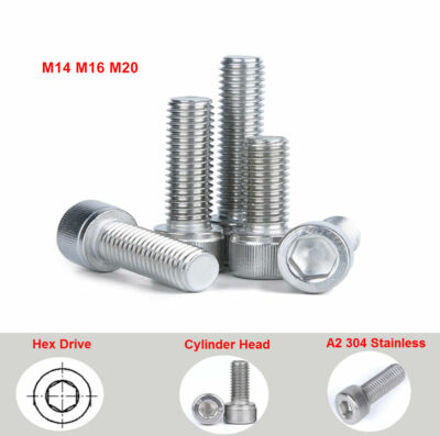 M14 M16 M20 Hex Socket Head Cap Screw Allen Bolt Hex Drive DIN912 - A2 Stainless