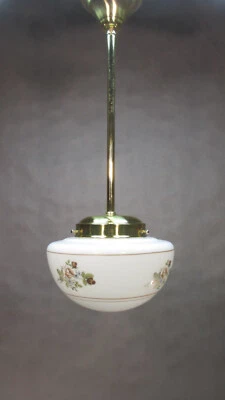 Art Deco Lampe 1941 Retro Deckenleuchte Vintage Deckenlampe Antike Hängelampe - Bild 1 von 4