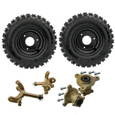 2pc 6" inch 4.10-6 410-6 Tire Rim Wheel Assembly 3 Stud Knuckle Hub ATV Quad