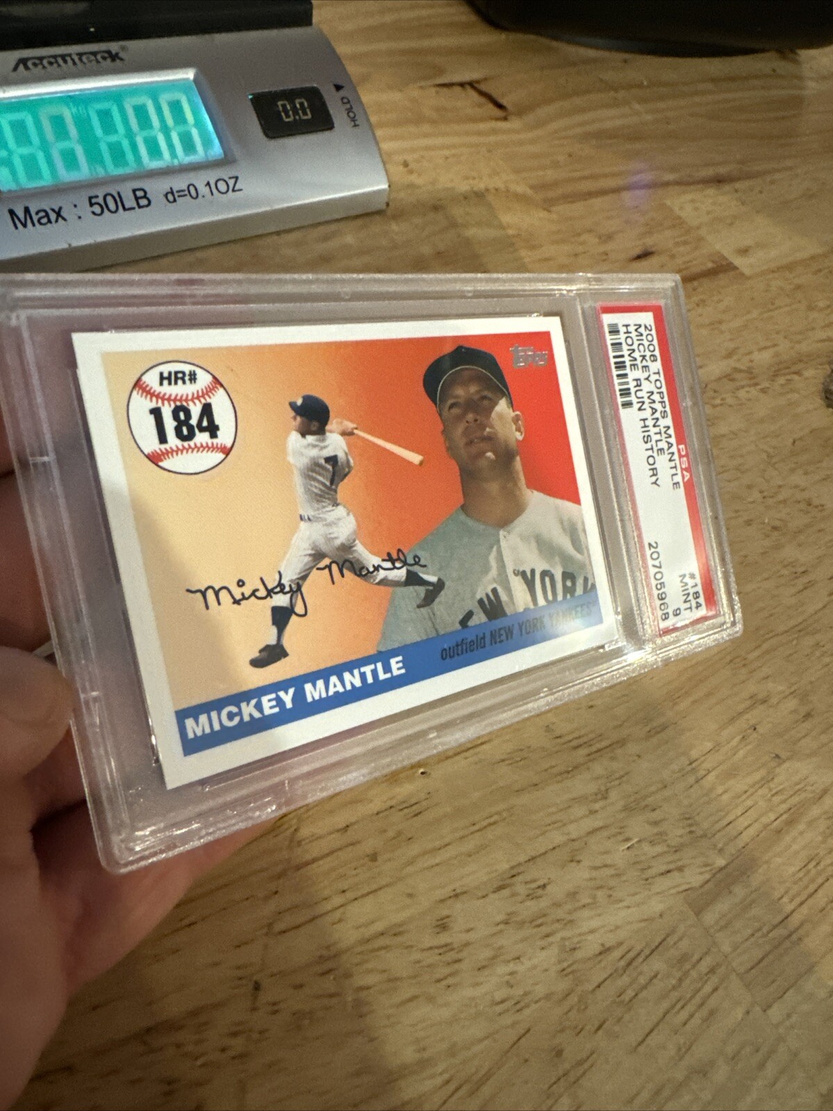 Mickey Mantle Baseball Card PSA 9 MINT 💎 Topps NYC New York Yankees 2006 GIFT