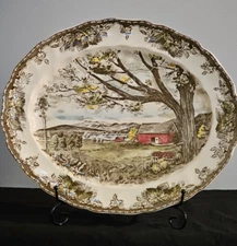 Johnson Bros Friendly Village Harvest Time Oval Serving Platter 13.4"