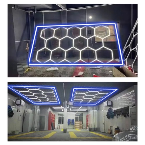 14x Hexagon LED Beleuchtung Detail Garage Werkstatt Einzelhandel Auto Showroom. - Bild 4 von 22
