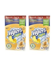 2 Wylers Light Singles to Go Sugar Free Strawberry Lemonade Drink Mix 36 Sticks