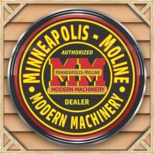 Minneapolis Moline Tractors Dealer Style Sign Banner Mural Med L Xl Xxl Sizes