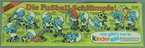 Fußballschlümpfe Überraschungseier-Puzzles & -Beipackzettel