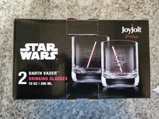 *NEW* JoyJolt STAR WARS "DARTH VADER"  Drinking Glasses 10oz/295ml  Set