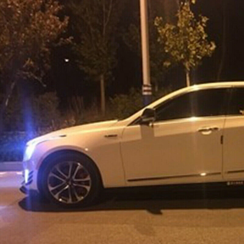 6PCS Car Front Bumper Lip Splitter Fins Body Spoiler Anti-collision Rubber Strip — 第 4/4 张图片