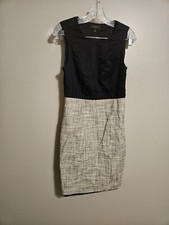 The Limited Womens Dress Black & Cream Plaid Work Casual Business Side Zip 8