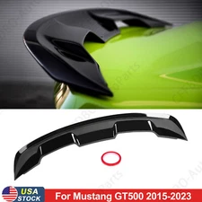 For 2015-2024 Ford Mustang GT500 GT350 Glossy Black Rear Trunk Spoiler Wing Lip