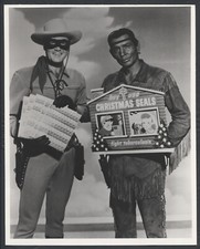 CLAYTON MOORE JAY SILVERHEELS @Col The Lone Ranger (1980s) CHRISTMAS SEALS