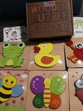 Children's Wooden Puzzle Brain Stimulating Sanitary Washable