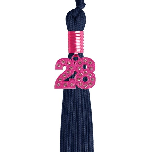 Borla de graduación Endea Graduation azul marino con dije rosa Bling 2024 - Imagen 6 de 11