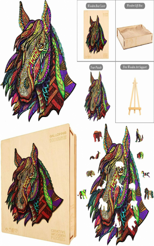 Woodemon Wooden Jigsaw Puzzles, Horse 