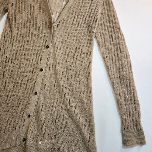 Michael Michael Kors Womens Duster Cardigan Sweater Loose Knit Tan Size Small - Picture 4 of 22