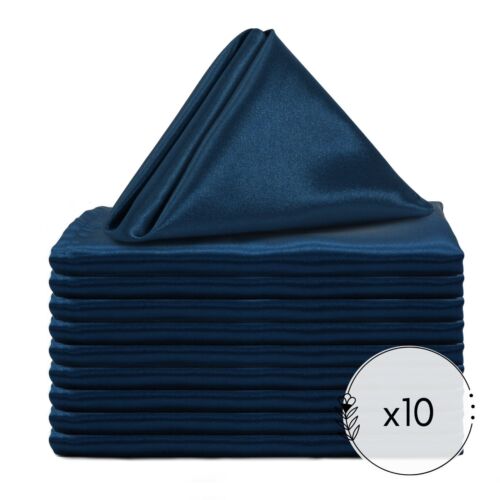 YCC Linens - 20 Inches Square Shiny Satin Napkins,Cloth Dinner Table Silk Napkin - Picture 32 of 106