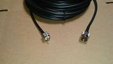 15 FT  RG-8X   CB  Ham Radio Low Loss PL259 UHF to N Male  50 ohm  coax cable 