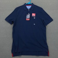 NEW Chaps Everyday Polo Shirt Mens Small Short Sleeve Blue Solid Cotton Casual