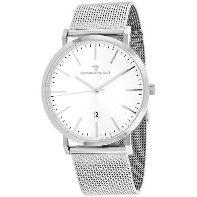 Christian Van Sant Men's Watch Paradigm Quartz Silver Dial Steel Bracelet CV4323