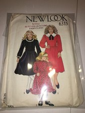 CHILD TEEN UNCUT NEW LOOK Sewing Pattern 6315 FLOWER GIRL DRESS SIZE 4-13