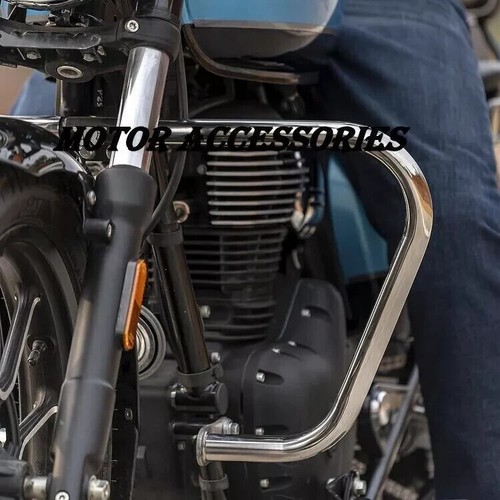 Barra de choque protectora de motor cromada apta para Royal Enfield Meteor y ... - Imagen 8 de 8