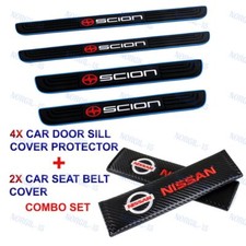 Blue B Rubber Car Door Scuff Sill Cover Panel Step Protector Combo Set For Scion Blue B Rubber Car Door Scuff Sill Cover Panel Step Protector Combo Set For Scion