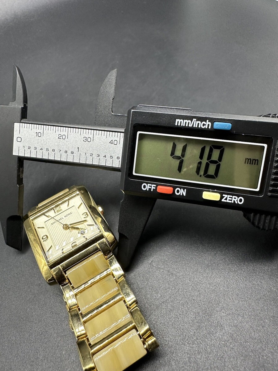 MICHAEL KORS MK4251 Champagne Dial Horn Acrylic Watch | eBay