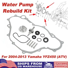 US For Yamaha YFZ450 Water Pump Rebuild Kit Impeller Shaft Gasket O-ring 2004-13