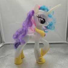 My Little Pony Light Up Neon Purple Pink Turquoise Colorful Mane W/ Necklace