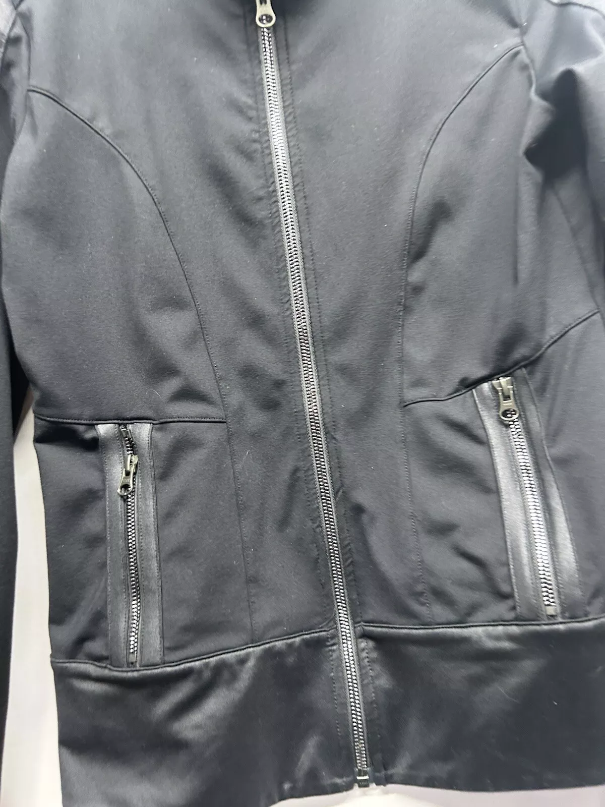 alo-yoga moto style full zip up track jacket