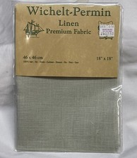 Wichelt Permin Premium 100 Linen Waterlily Cross Stitch Fabric 32 Count 18x18