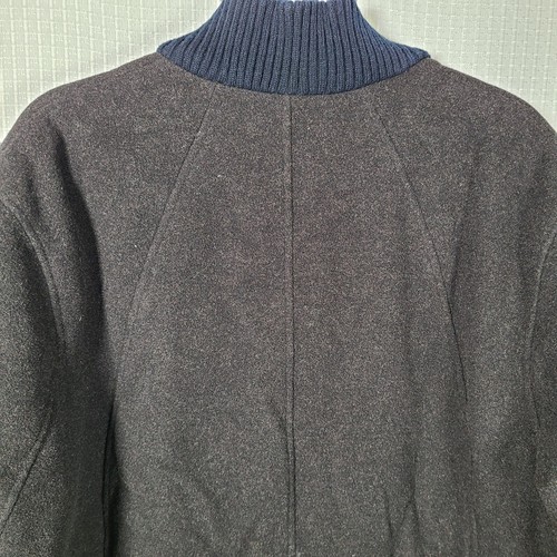 Kenneth Cole Reaction Men’s Black Wool Blend Coat Full Zip Pockets Size Large - Picture 11 of 14