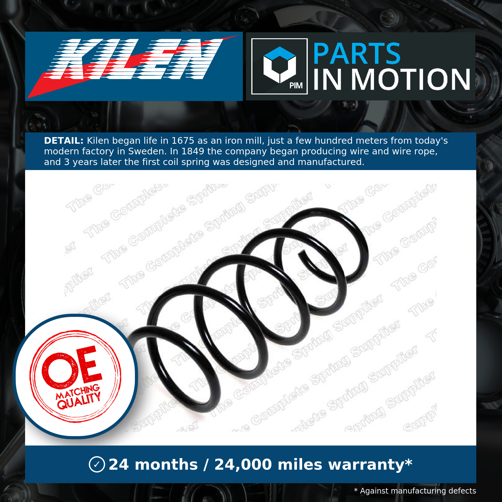 Coil Spring fits RENAULT MEGANE Mk2 2.0D Front 05 to 09 Suspension Kilen Quality - Image 7