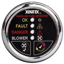Fireboy-Xintex Gasoline Fume Detector w/Blower Control - Chrome Bezel - 12V [G-1