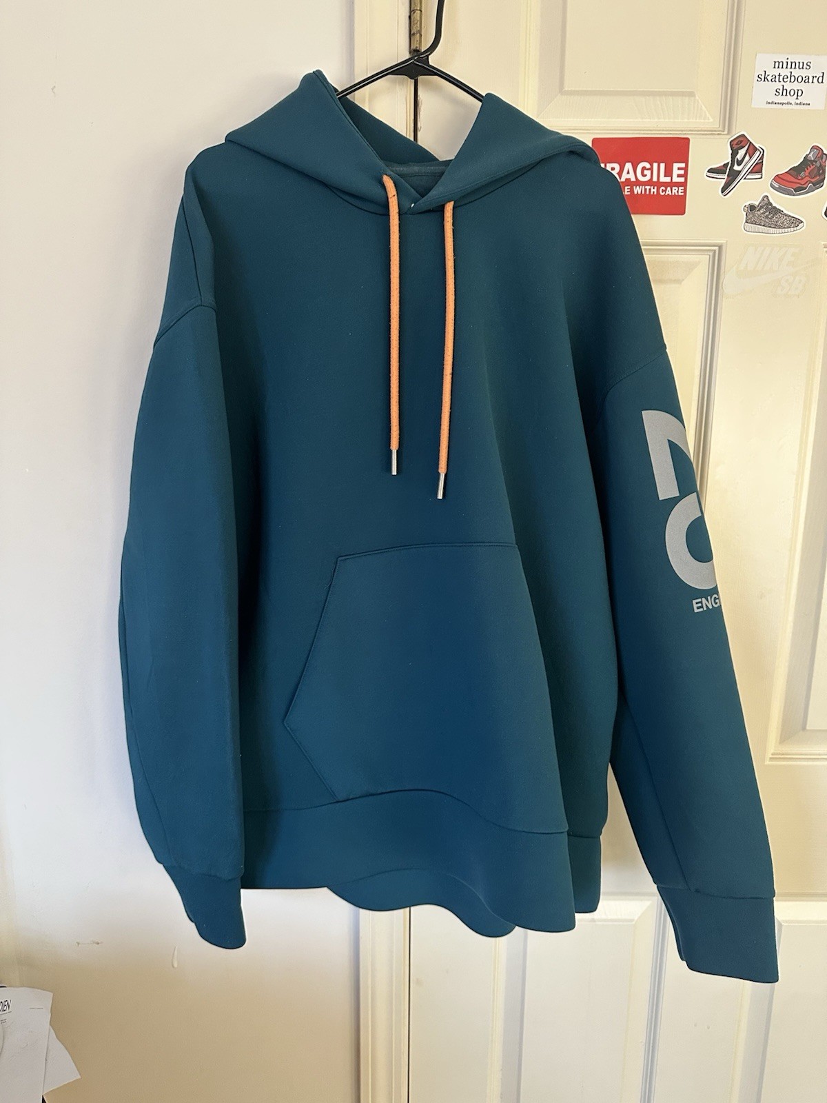 Jordan 23 Engineered Hoodie Pullover Green Orange Loose Knit Style Size XL Men’s