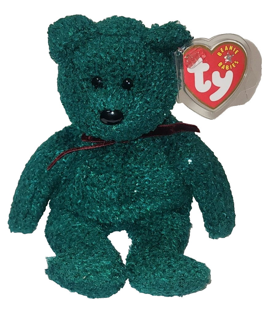 ぬいぐるみ  Teddy Bear 2001 Ty Beanie Baby - 2001 HOLIDAY TEDDY the Bear 8.5