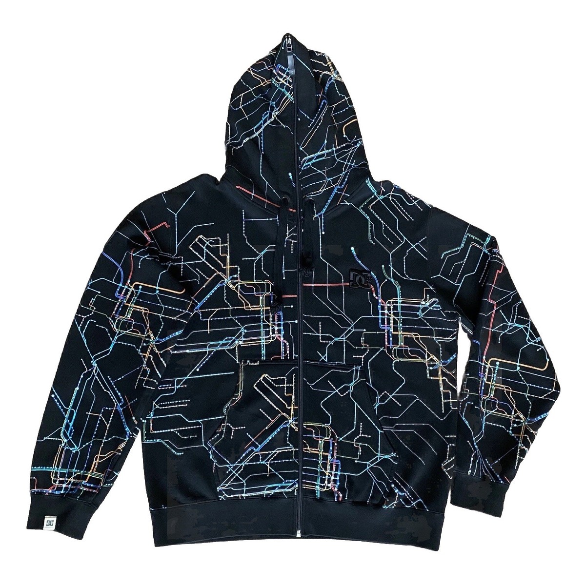hxo desig NEIGHBORHOOD × HXO DC Shoes Spec Op Subway Map All Over Print Full Zip Hoodie