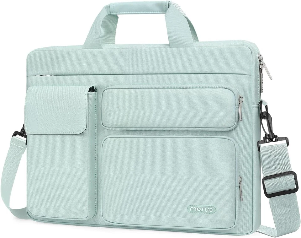 Functional Mint Green Laptop Bag with Multiple Pockets for MacBook, 13-14 Inch - image 3 of 4