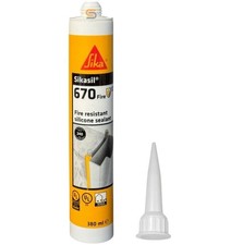 Sika, Sikasil, 670, FIRE RESISTANT Silicone Sealant , BLACK, 380ML