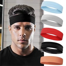 Men Women Sports Headband Elastic Non Slip Sweatband Gym Running Yoga