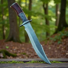 Custom HandMade Forged Damascus Steel Tactical Hunting Bowie Knife Survival 2914