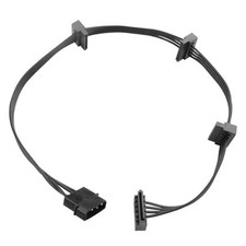 IDE Molex 4 PIN Male to 4 x SATA 15 PIN Female Expansion Power Cable 20.8in