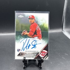2016 Topps Chrome Robert Stephenson Rookie On Card Auto Autograph. rookie card picture