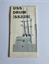 USS DRUM SS228 WWII SUBMARINE FOLD-OUT BLUEPRINT AND WAR HISTORY