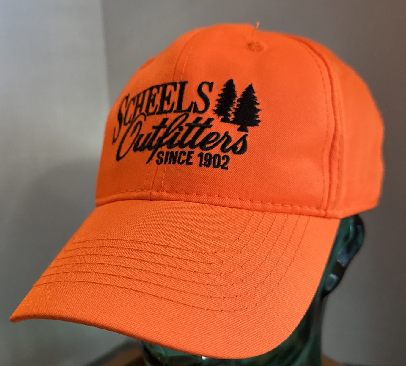 Nwot Blaze Orange Scheels Sporting Goods Hat Strapback Adjustable Never Worn! #4