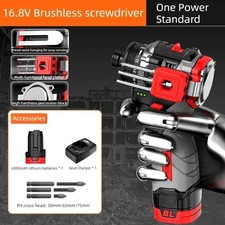 16.8V Brushless Electric Drill Cordless 55N.m Torque Li-ion Battery Screwdriver