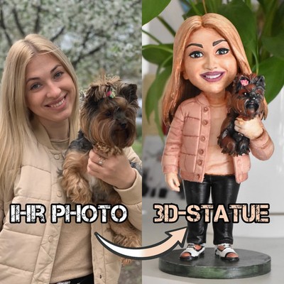 Personalisierte Figur nach Foto Handbemalt oder Unbemalt Bobblehead 3D Statue