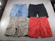 Lot of 4 Men's Cargo Shorts Size 36 Mixed Brands Styles Workwear Hiking READ