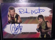 Rock ‘N’ Roll Express Dual Auto Card Ricky Morton Robert Gibson Wwe nwa tag Team